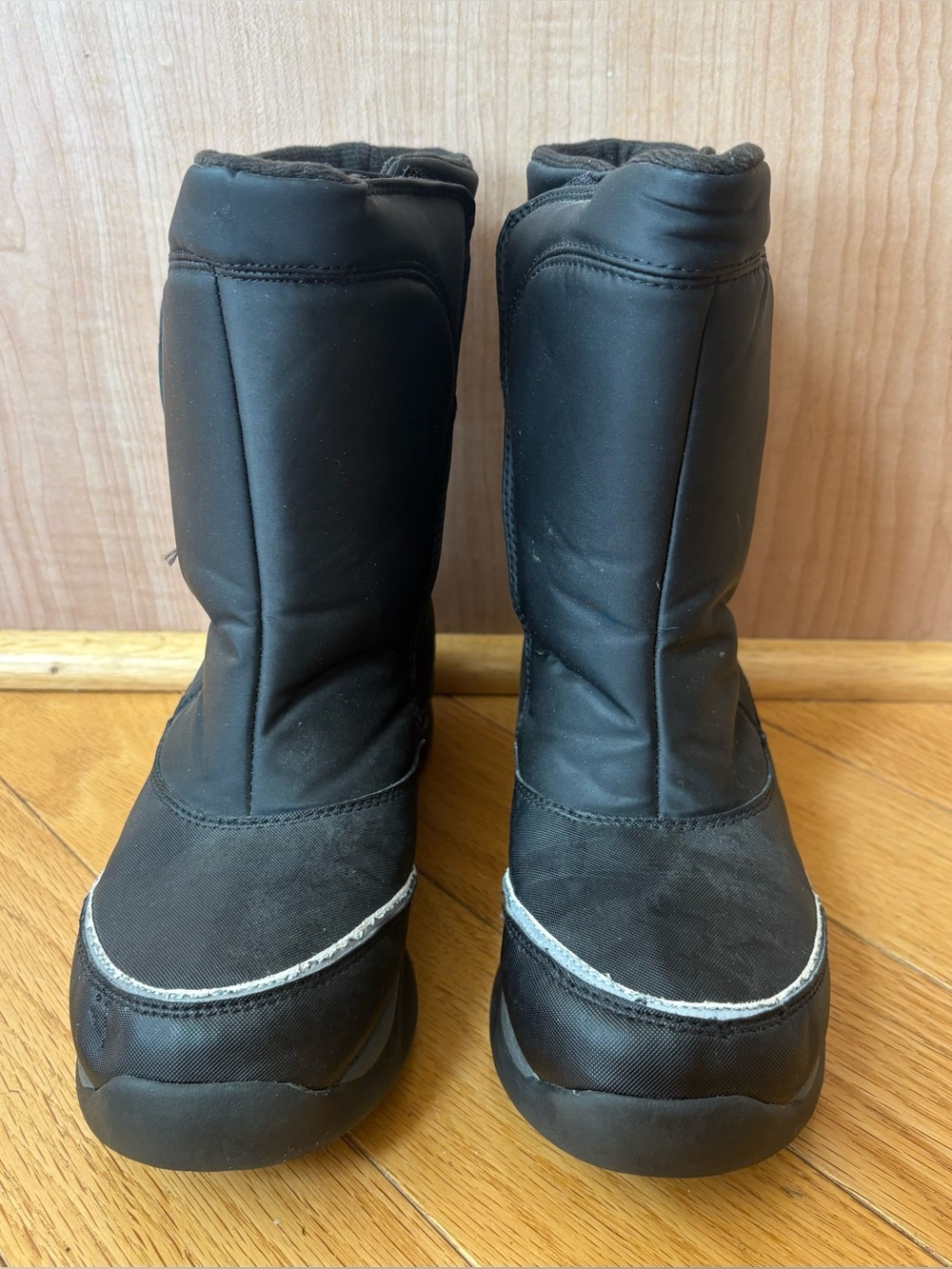 Lands’ End Black Youth Boys Size 4M Snow Boots Insulated